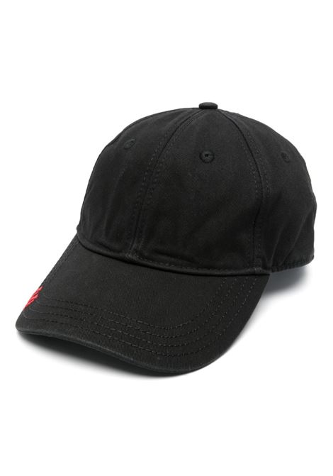 Cappello da baseball con ricamo in nero 44 Label Group - uomo